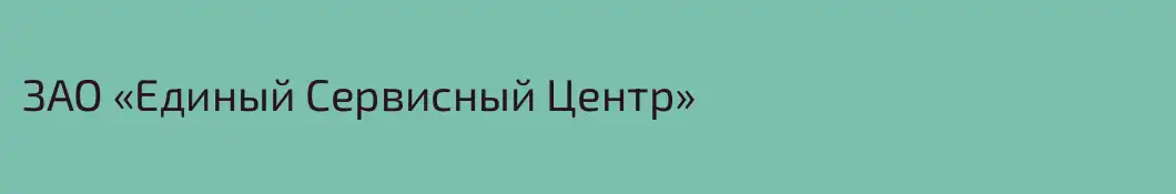 ЗАО «Единый Сервисный Центр»